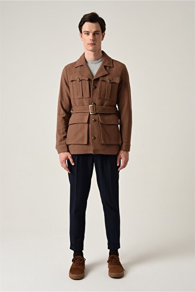 S13 Store Men's apache collar belt detailed seasonal jacket