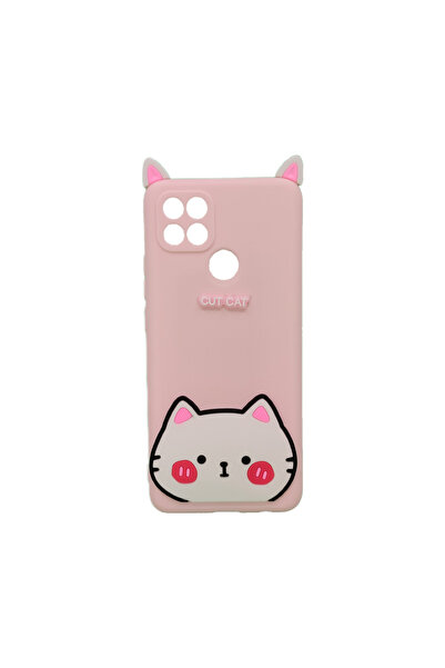 Nettech Oppo A15 Uyumlu Cartoon Case Seri Arka Koruma Kılıf - Pembe