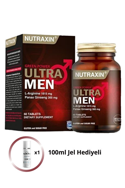 Nutraxin Ultra Men - ( L-Arginine - Panax Ginseng ) Erkeklere Özel Destek 60 Tablet