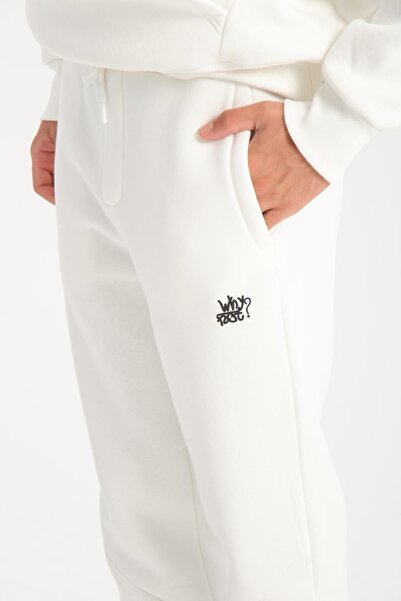 Valiberta Ανδρικό σετ φόρμας Oversize Puff Printed CozyFit Hooded - Ecru