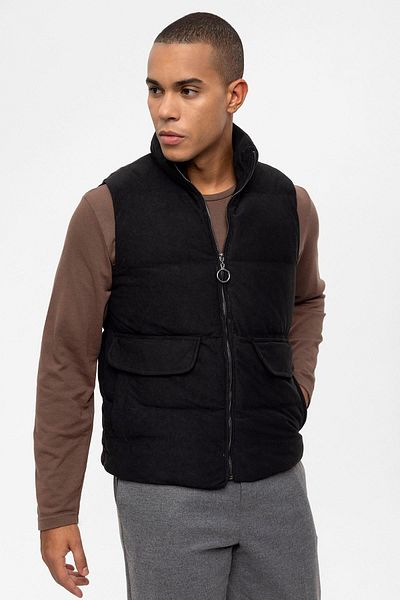 Antioch Black Stand Collar Inflatable Men's Vest