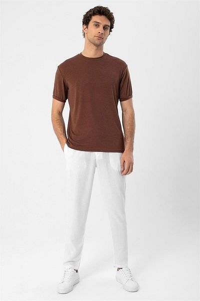 Antioch Brown Crew Neck Men's T-shirt