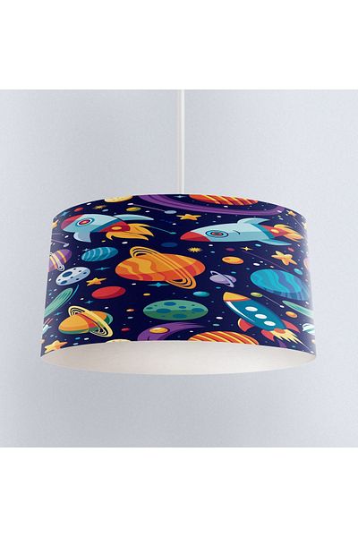 3D ELSE HALI Boy's Space Planets Patterned Pendant Chandelier Model