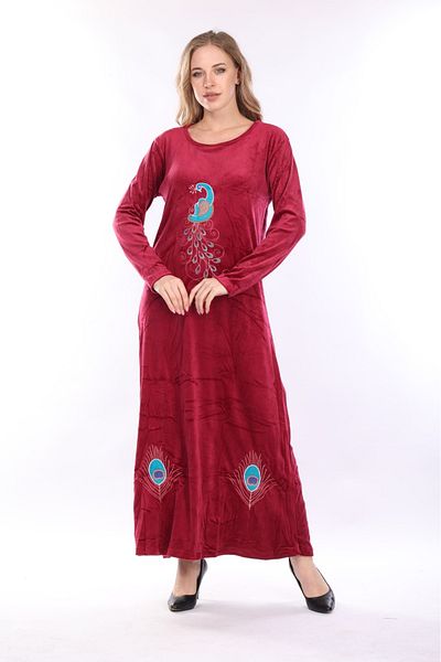 mervemoda ROCHIE DE CATIF DE DAMĂ MÂNECĂ LUNGĂ
