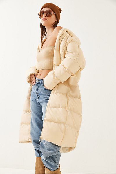 Bianco Lucci Dámská oversize bunda Puffer s kapucí a kapsami 3701 60351016