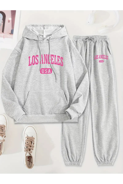 Karatopak طقم بدلة رياضية بغطاء للرأس وجيب الكنغر للجنسين