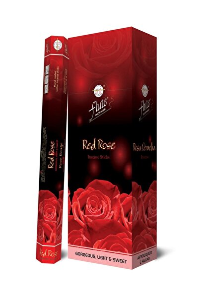 Flute Incense Sticks Red Rose Kırmızı Gül 20 Adet Çubuk Tütsü