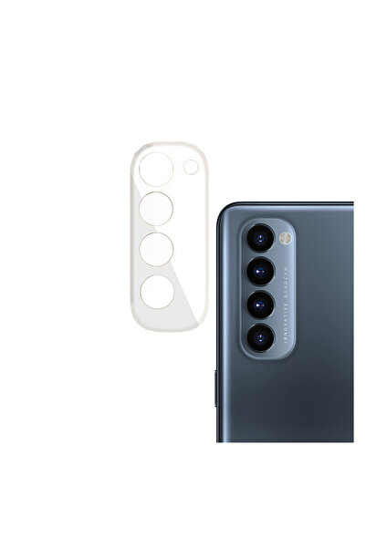 Nettech Oppo Reno 4 Pro Uyumlu Kamera Cam Koruyucu - Şeffaf