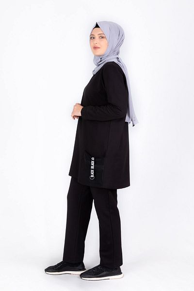Moda Rosa 22k35026 - Black - Plus Size Double Set