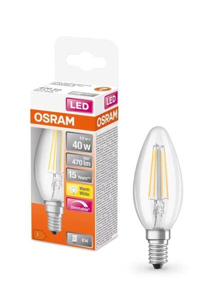 Osram Ledvance 4,8W (40W) Dim Rustik Led Mum Ampul - Sarı Işık Işığı Ayarlanabilir