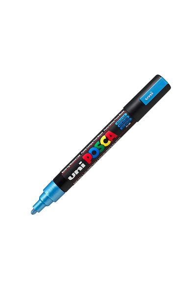 UNİ-BALL Metallic Blue Uni Posca Water Based Poster Marker - 1.8-2.5