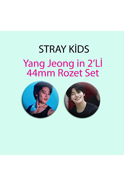 Nemika Stray Kids SKZ I.N  Yang Jeongin 2 adet 44mm Buton Rozet - İğneli Çant...