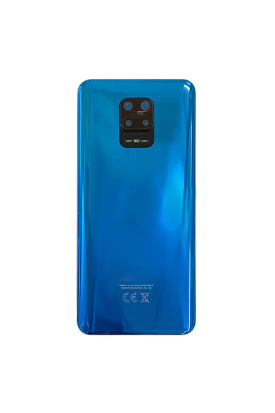 Nettech Teknonet Xiaomi Redmi Note 9s Uyumlu Geniş Kamera Camlı Batarya Kapağı - Mavi