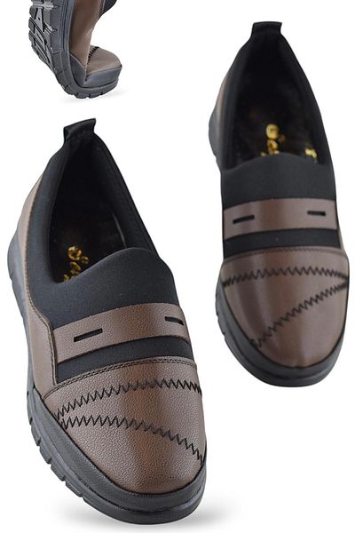 ISPARTALILAR 0248 Comfortable Orthopedic Sole Daily Women's Shoes Flats Women's Winter Shoes