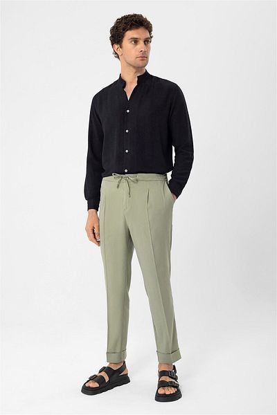 Antioch Black Judge Collar Long Sleeve Men's Shirt