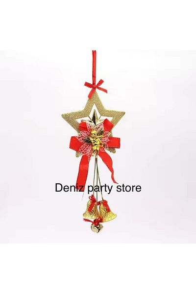 Deniz Party Store ΧΡΙΣΤΟΥΓΕΝΝΙΑΤΙΚΟ ΧΡΥΣΟ ΑΣΤΕΡΙ ΑΓΓΕΛΟΣ ΦΙΓΟΥΡΑ ΚΟΥΜΠΙΑ ΣΤΟΛΙΣΤΙΚΟ ΠΟΡΤΑΣ 13Χ33 ΕΜ