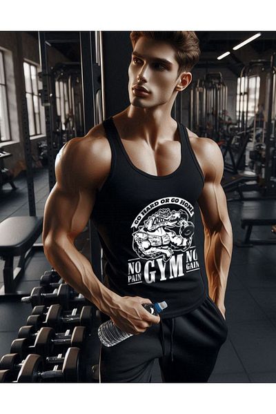 Ghedto Go Hard Fitness Gym Tank Top Sports Singlet White