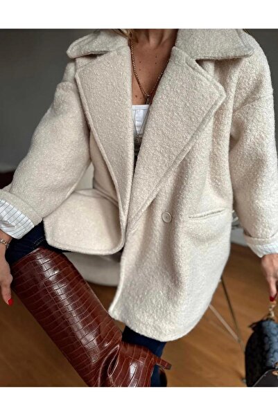 PANCAARTE OVERSİZE KRUVAZE BUKLET KABAN