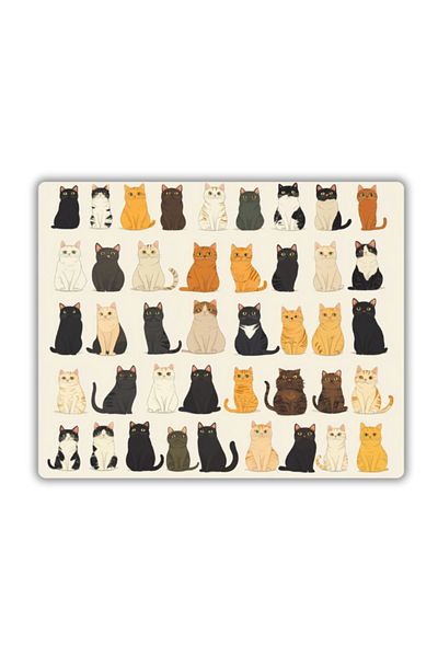 lili hediyelik Cats Printed Mouse Pad 22X18 cm