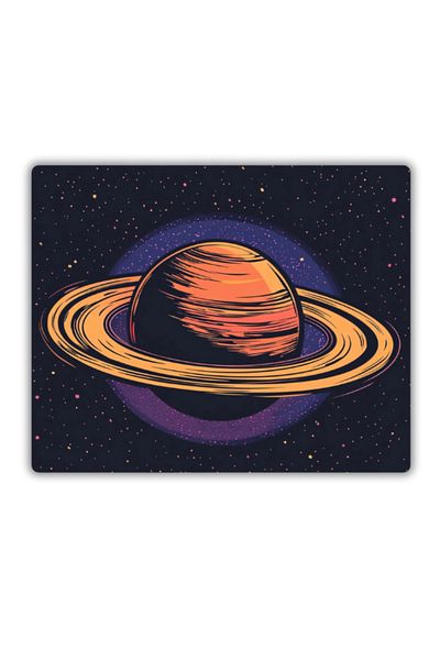lili hediyelik Πολύχρωμο Saturn Printed Mouse Pad 22x18 cm