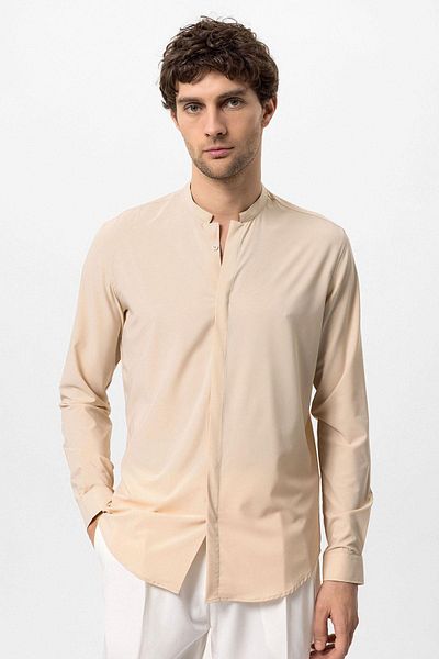 Antioch Beige Men's Long Sleeve Shirt