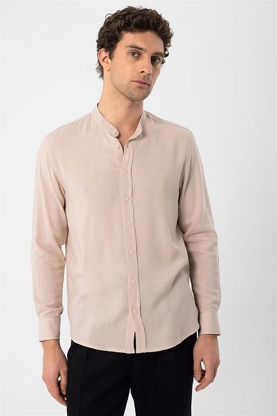 Antioch Beige Judge Collar Men's Shirt