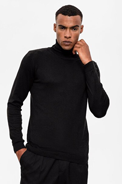Antioch Black Full-Necked Men's Knitwear