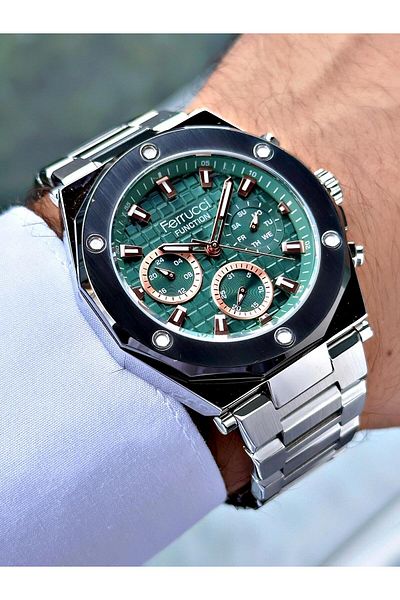 Ferrucci Silver Color Steel Cord Men's Wrist Watch 03366.03