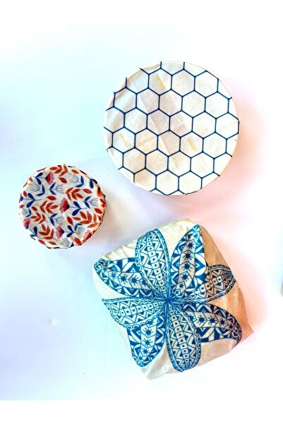 MANİVİ Beeswax Reusable Food Storage Cloth 4 Pieces Trial Set - (20X20/25X25/34X34/40X40 cm)