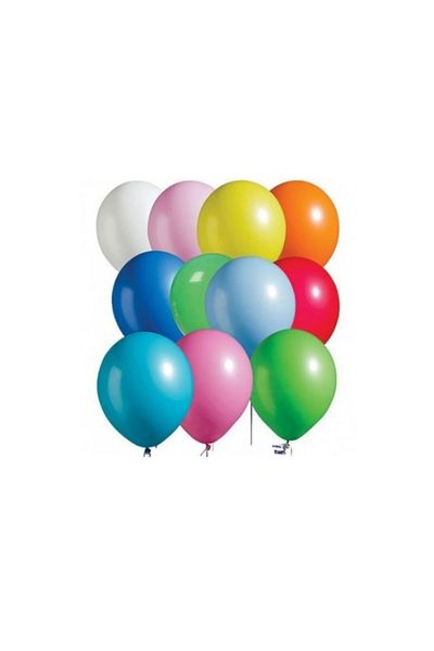 partideyince Mixed Color Balloon 10 Pieces 12" Inch Birthday Balloons