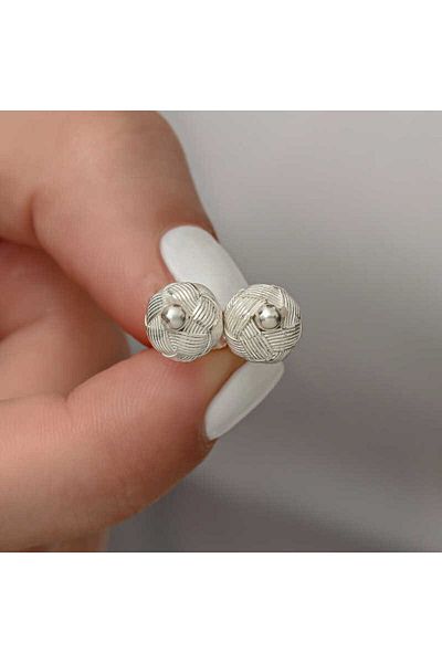 HİMARRY Sable Party Party Accessory & Costume Silver Kazaziye Weave Women's Earrings