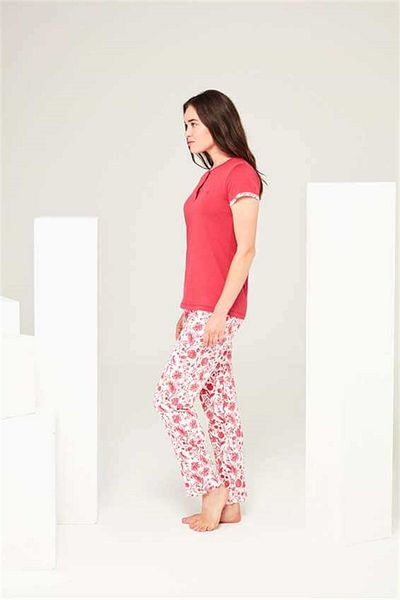 Mod Collection 3699 Γυναικεία Dusty Rose 3 κουμπιά πιτζάμες