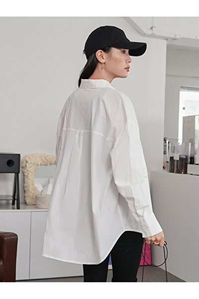 Know Women's White Poplin Shirt