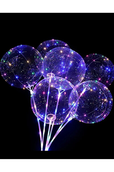 digitalavm akıllı alışveriş adresiniz 2 PİLLİ 3 FONKSİYONLU İSİKLİ BALON TRANSPARENT LED ŞEFFAF BALON ÇUBUKLU