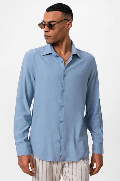 Antioch Indigo Long Sleeve Men's Shirt