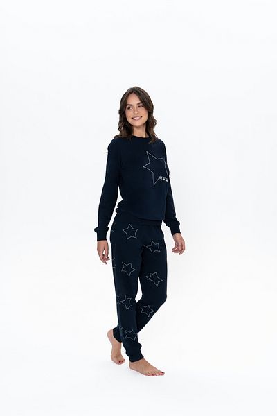 U.S. Polo Assn. U.S. Polo Assn. Set pijamale cu model stea pentru femei - 100% bumbac 1125KZ.1.ET7.A.GR.1.OU.0.P.4.023KMLKE