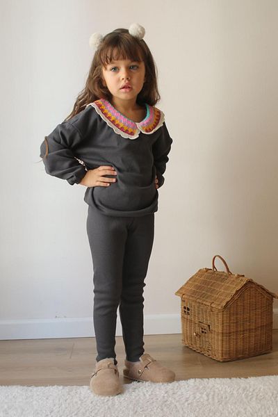 Belya Kids Wear Premium Quality Smoke Color Girl's 100% Cotton Camisole Top and Bottom Set
