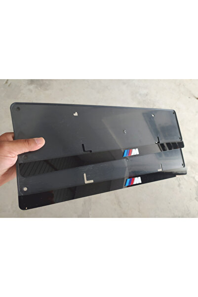 Erdizayn BMW M Logolu Lüx Pleksi Plakalık 2 Adet 3d Piano Black Lazer Kesim