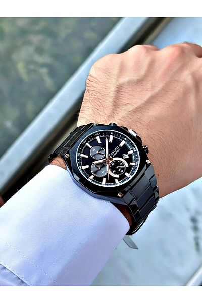 Ferrucci Men's Wristwatch 13906.02 - Black Steel Cord