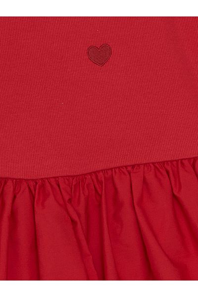 LC Waikiki Lcw Crew Neck Long Sleeve Printed Girl's Dress