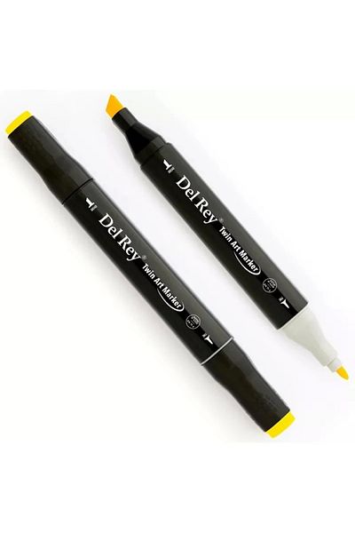 Del Rey Twin Marker Y35 - Lemon Yellow