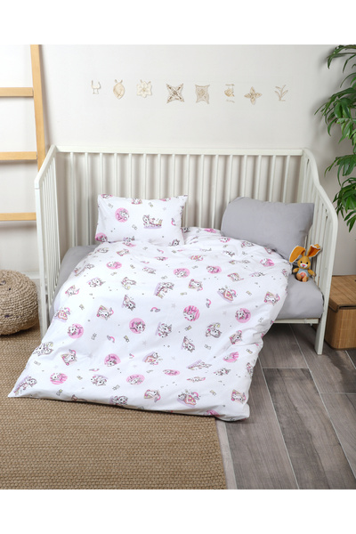 Fronte Home طقم غطاء لحاف للأطفال من القطن بنمط وحيد القرن