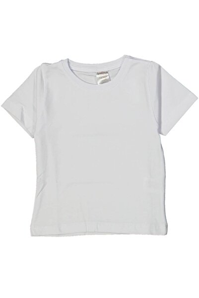 bebegen Unisex White Plain Short Sleeve T-Shirt