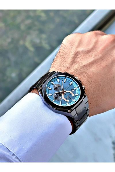 Ferrucci Chrome Color Steel Band Men's Wrist Watch 13906.03