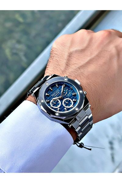 Ferrucci Men's Smoked Steel Cord Wrist Watch - 03366.04