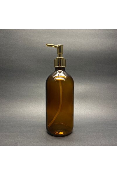 Pause Art Home GOLD POMPALI SIVI SABUN ŞİŞESİ - 500 ML POMPALI AMBER CAM ŞİŞE