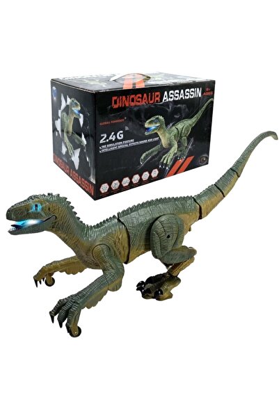 Dinozorlar Uzaktan Kumandalı Şarjlı Akıllı Velociraptor Dinozor 2.4ghz. Uzaktan Kumandalı Şarzlı Dinozor