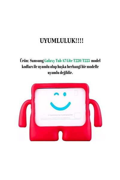 MİRAKSESUAR حافظة تابلت سيليكون لجهاز جالاكسي تاب A7 لايت Sm-t220 Sm-t225 T290 مقاس 8.7 بوصة مع حامل للأطفال