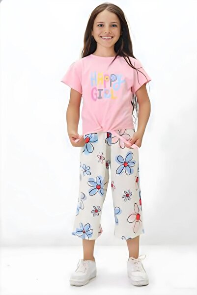 Minigimin Cicileri Set de fete cu modele de margarete Bermude Happy Girl - Fl...