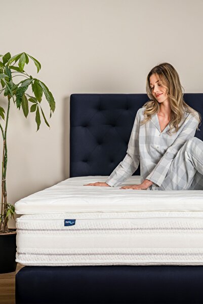Mavi Ay Yatak Topper 2.1 - Visco Yatak Pedi - Soft Hafızalı %100 Visco Sünger - Yıkanabilir Fermuarlı Kılıflı